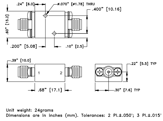 ZHFW-K6600+高通滤波器的规格参数、特性应用及尺寸图