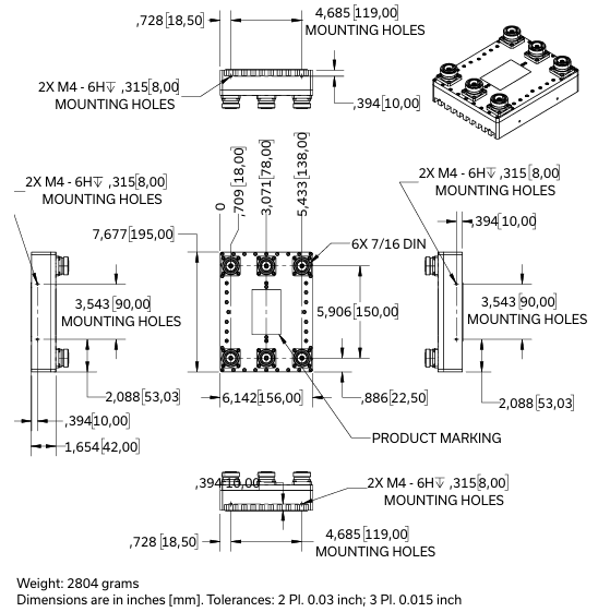 COM-2G42G56K0+组合器的特性应用及尺寸图