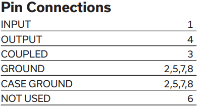 PDC-20-3+定向耦合器的参数、特性应用及尺寸