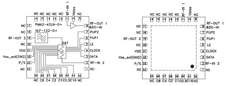DVGA3-122+多芯片模块的特性、应用及尺寸图 DVGA3-122+多芯片模块的特性、应用及尺寸图