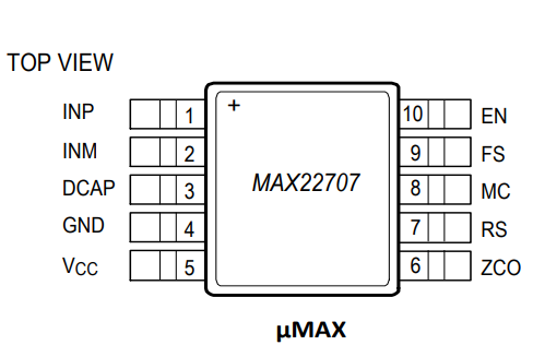 MAX22707低功耗精密过零检测器的概述及特征简析