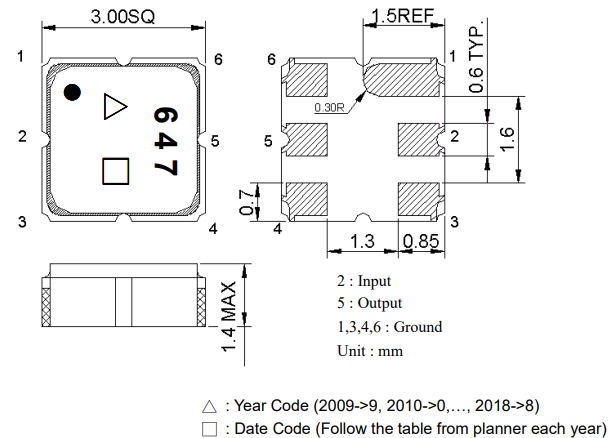 TA0550A嘉硕射频SAW滤波器芯片的详细参数信息
