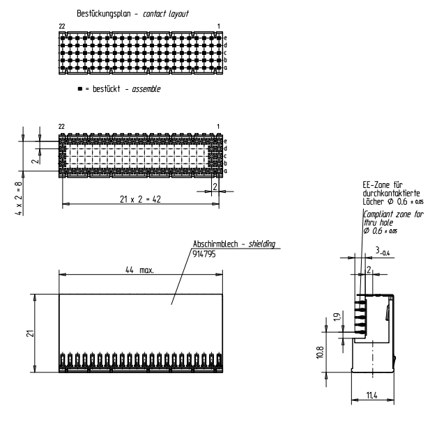 354148板对板连接器的简单结构示意图 354148板对板连接器的简单结构示意图