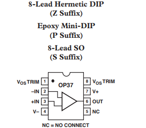 OP37S航空航天用低噪声精密高速运算放大器的简述