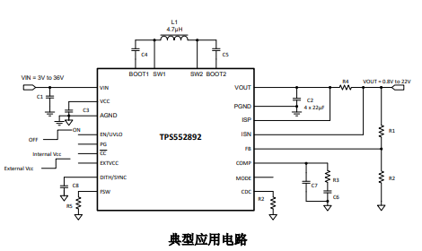 TPS552892降压/升压转换器的定义及特征应用说明 TPS552892降压/升压转换器的定义及特征应用说明