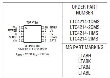 LTC4214负低压热插拔控制器的简述分析