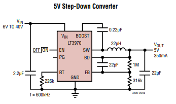 LT3970可调频率单片降压开关稳压器的简述分析