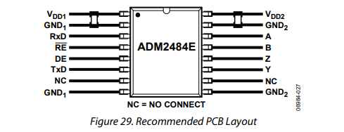 ADM2484E隔离数据收发器的应用信息分析