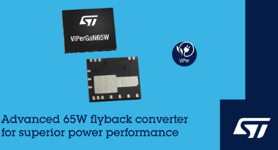 意法半导体正式推出 VIPerGaN65W 转换器 意法半导体正式推出 VIPerGaN65W 转换器