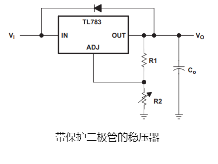 关于TL783可调节线性稳压器保护电路功能的进一步信息了解