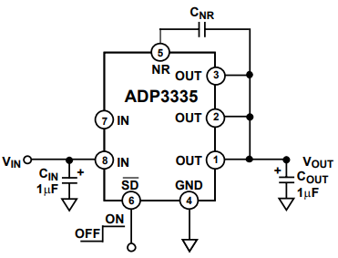 ADP3335低压差稳压器的应用信息简单分析