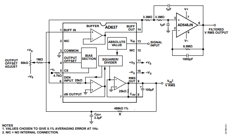 AD637直流转换器如何进行低频测量？
