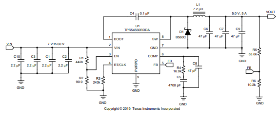 TPS54560B降压稳压器的脉冲跳过节能模式分析
