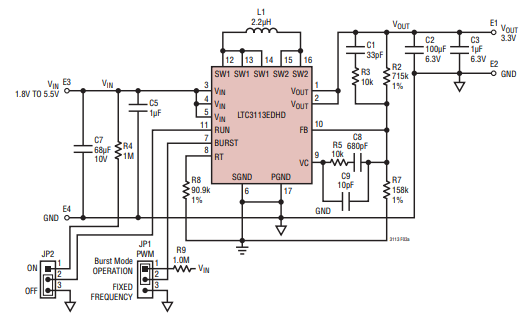 LTC3113亚德诺转换器的PCB布局注意事项
