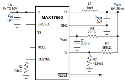 ADI(亚德诺)MAX17550同步降压DC-DC转换器的简述
