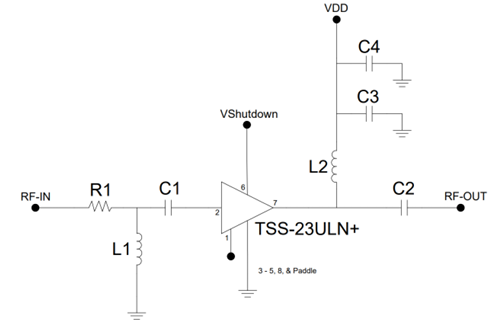 利用 TSS-23ULN+ MMIC LNA 实现 1700 至 2000 MHz 频段应用 利用 TSS-23ULN+ MMIC LNA 实现 1700 至 2000 MHz 频段应用