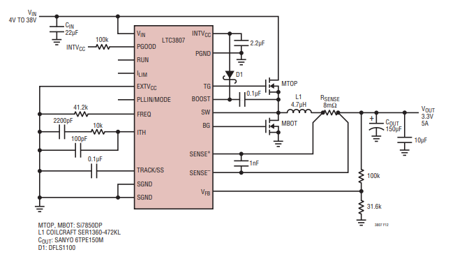 LTC3807开关稳压器 DC/DC 控制器如何检查瞬态响应? LTC3807开关稳压器 DC/DC 控制器如何检查瞬态响应?
